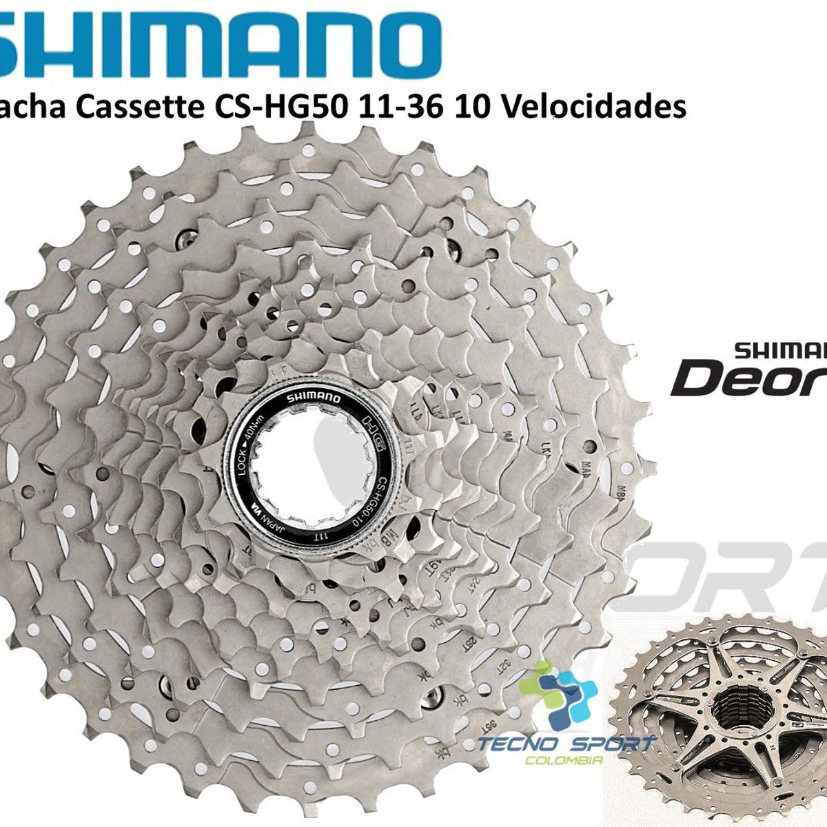 SHIMANO - Pacha Shimano Deore Cassette Hg50 10 Velocidades 11-36