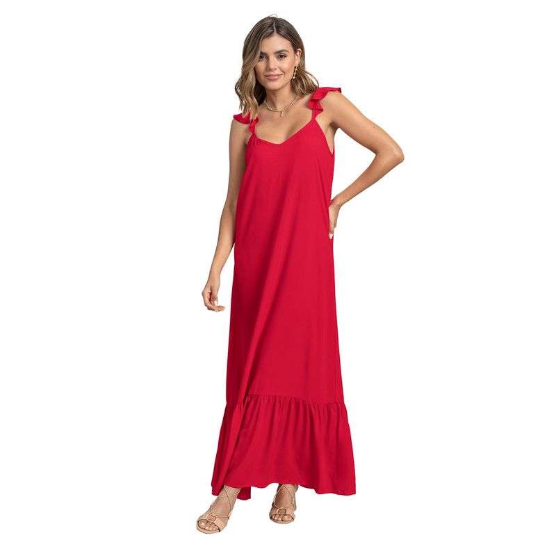 LEONISA - Vestido largo con boleros en hombros