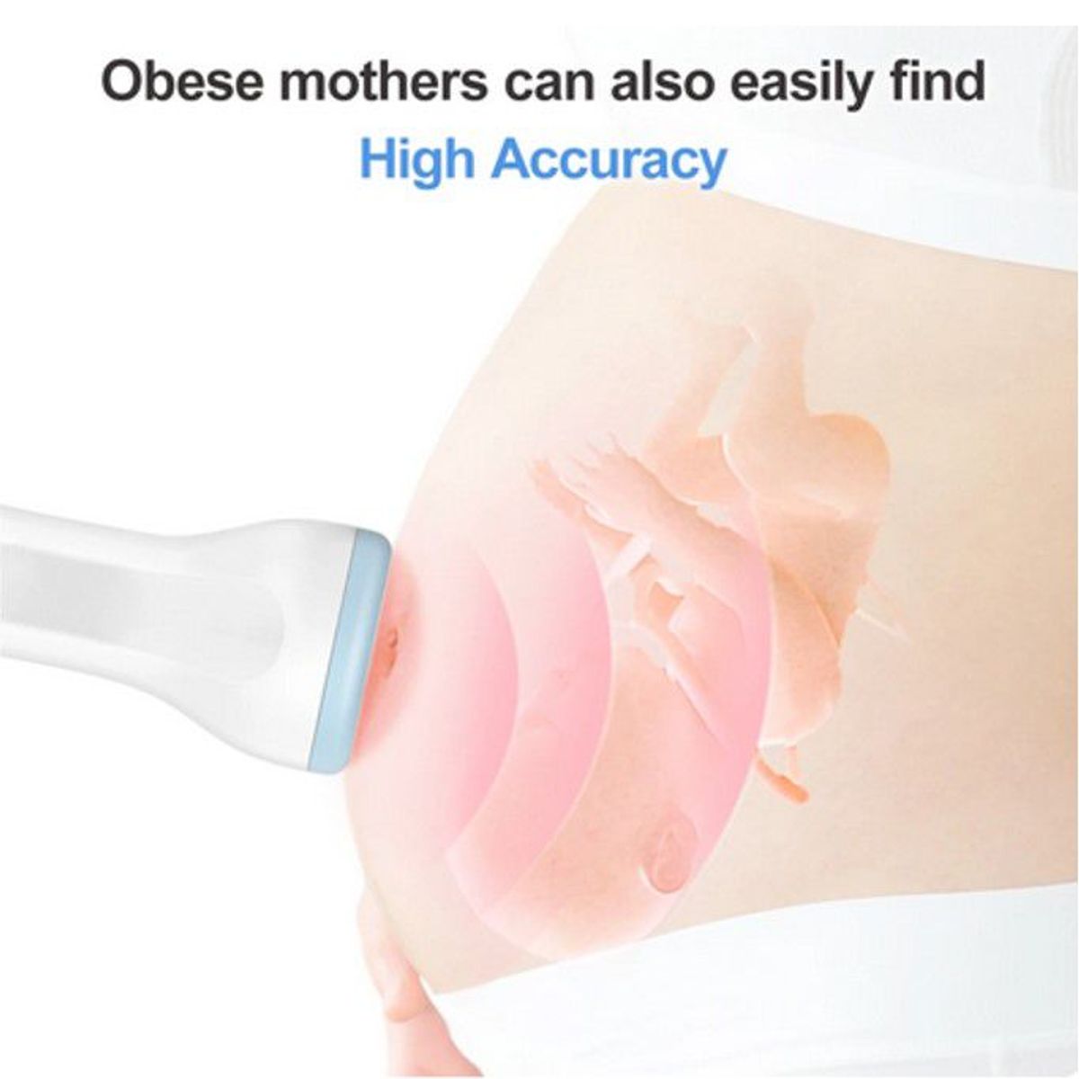 GENERICO - Detector latido Fetal Doppler para bebé monitor de ritmo cardíaco