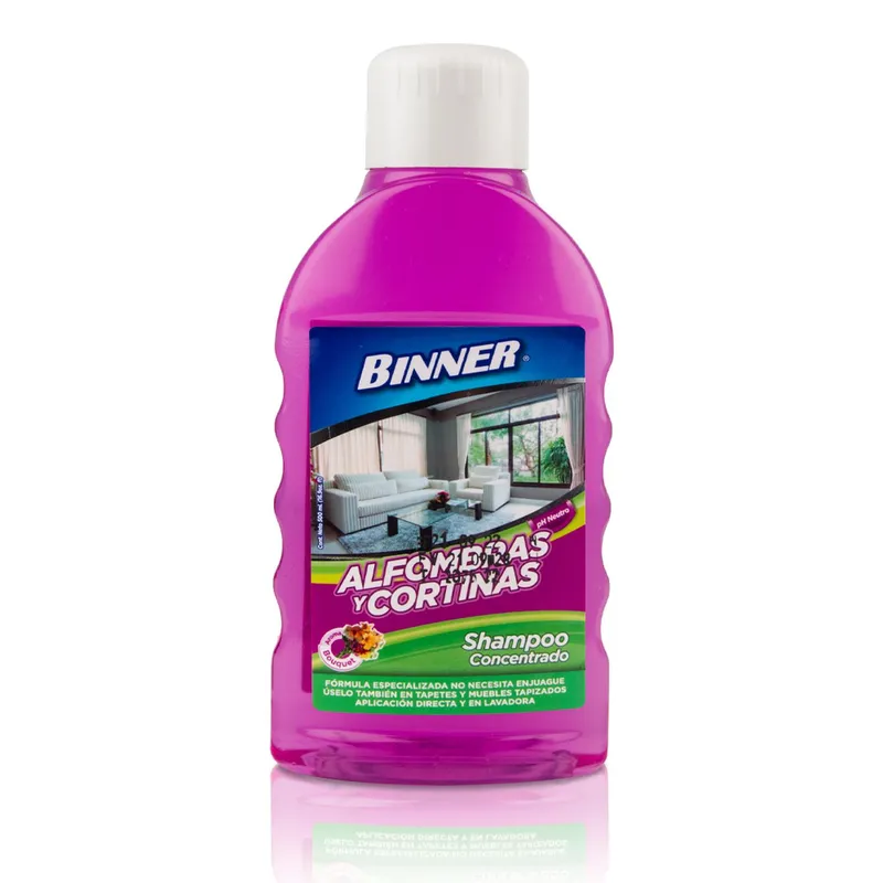 BINNER - Shampoo Concentrado BINNER para Alfombras y Cortinas Bouquet 500ml