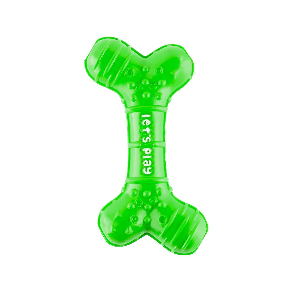 ENERGY PLUS - Juguete Mordedor Dental Hueso Perros Med Verde