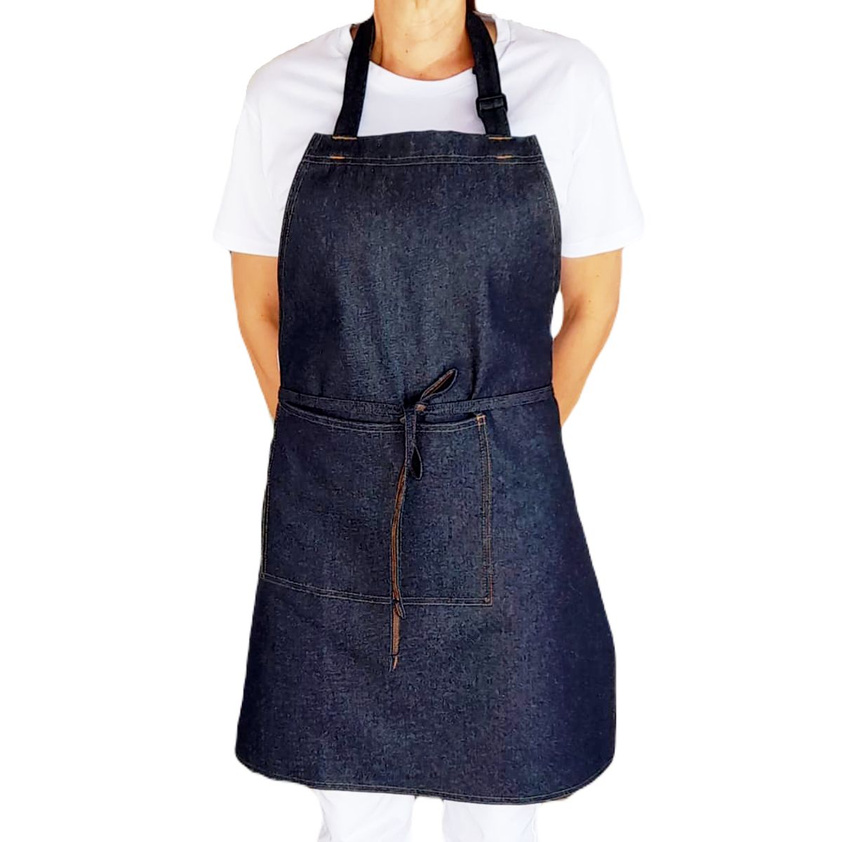 NICKEL - Delantal en Jean 100 algodón Unicolor