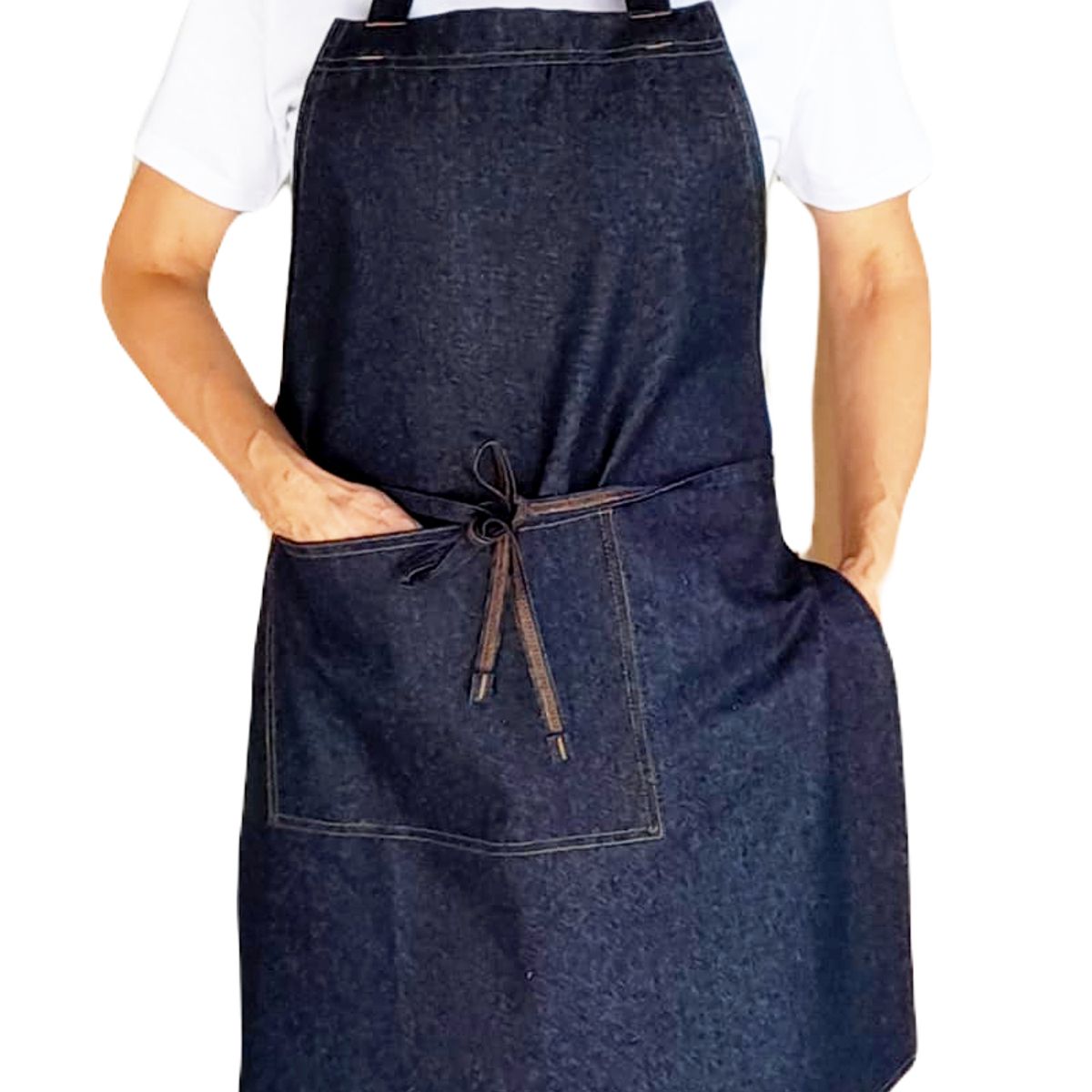 NICKEL - Delantal en Jean 100 algodón Unicolor