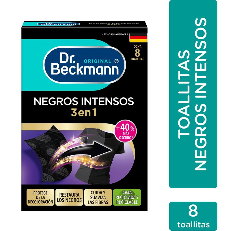 DR BECKMANN - Negros Intensos Dr Beckmann 8 toallitas