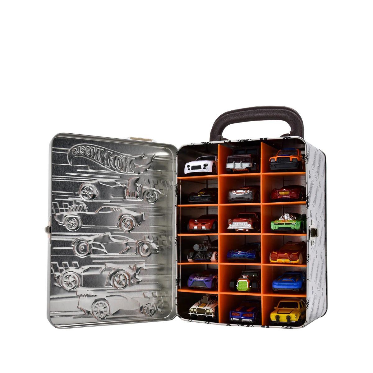 HOT WHEELS - Organizador Metálico para 18 Carros Hot Wheels Gris