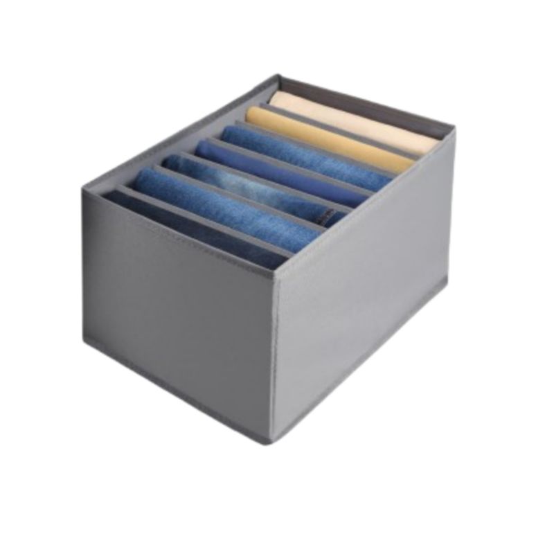 GENERICO - ORGANIZADOR PLEGABLE DE TELA ROPA JEANS PANTALÓN-GRIS
