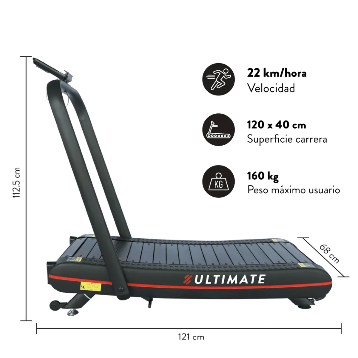 ULTIMATE FITNESS - Caminadora Trotadora Curva C200..