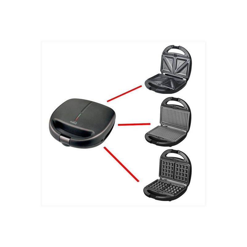 GENERICO - SANDUCHERA WAFLERA  ASADOR KALLEY 3EN1 2 PTS