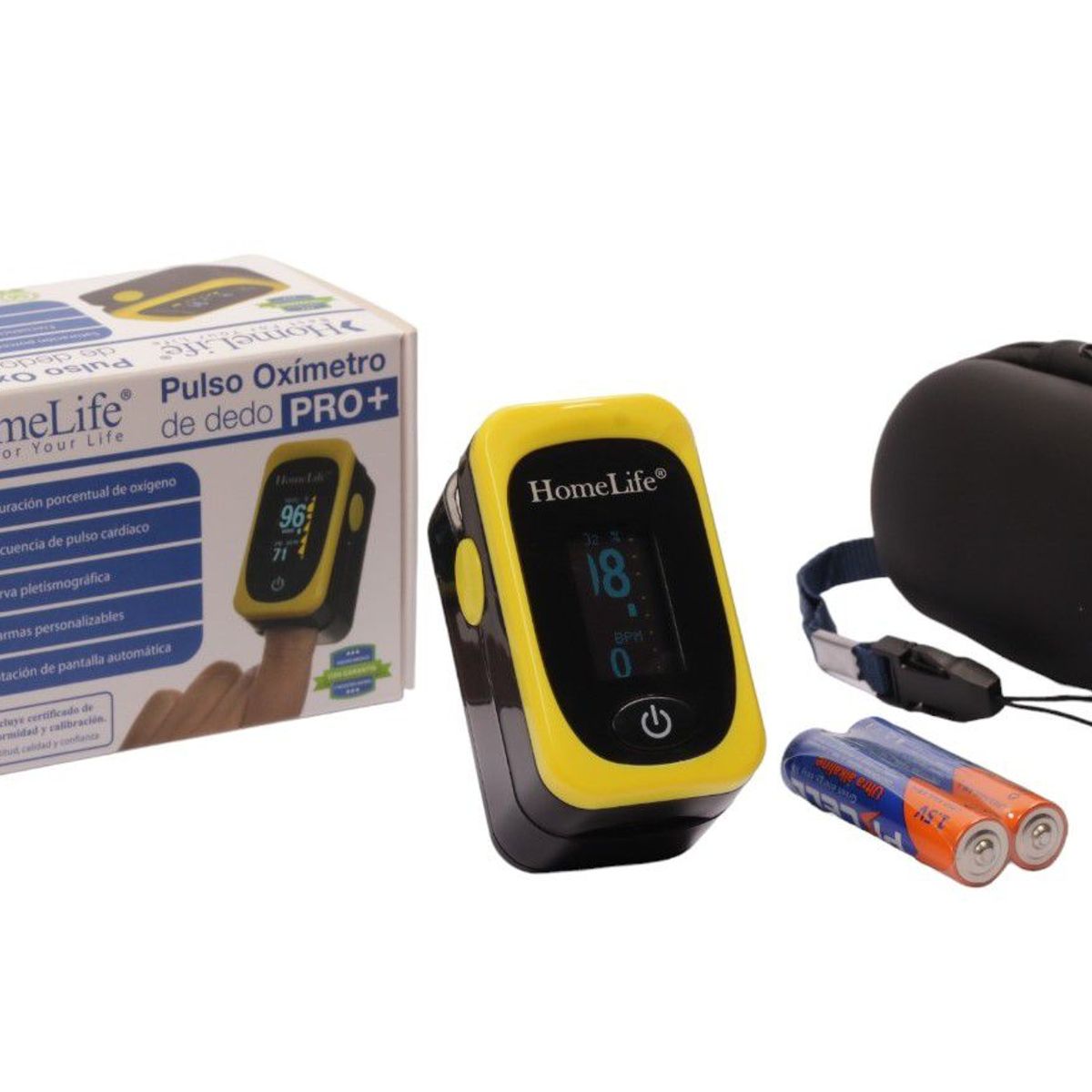 HOMELIFE - Pulsioxímetro HomeLife AS303 Amarillo.