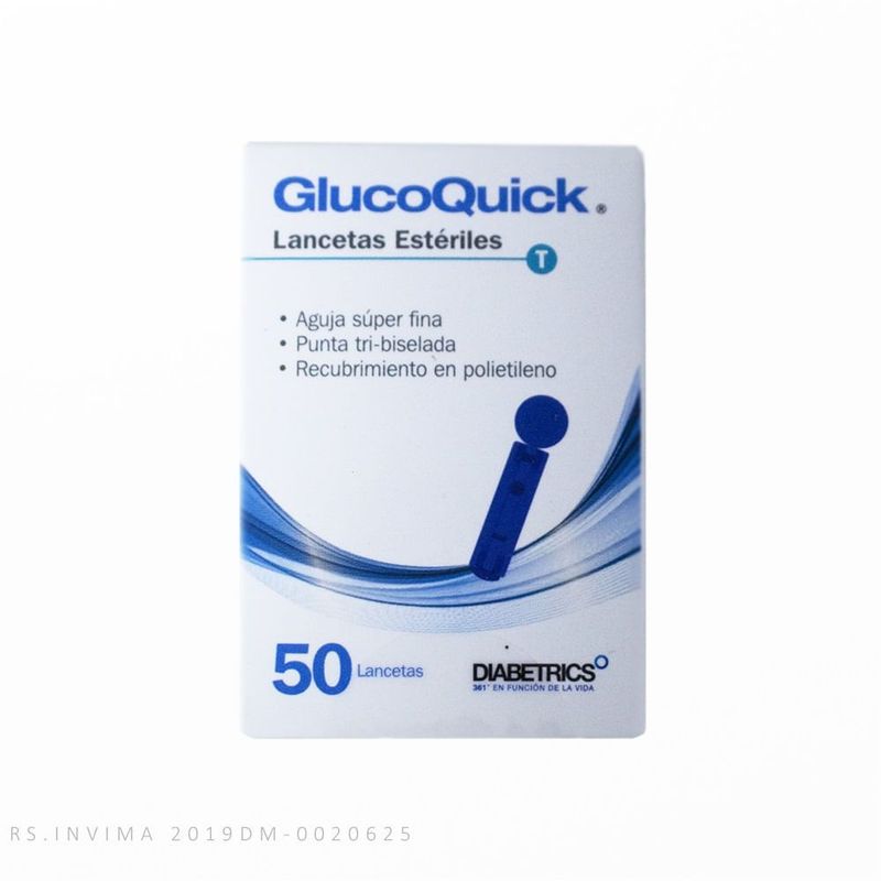 GLUCOQUICK - Lancetas Glucoquick Esteriles X 50Und