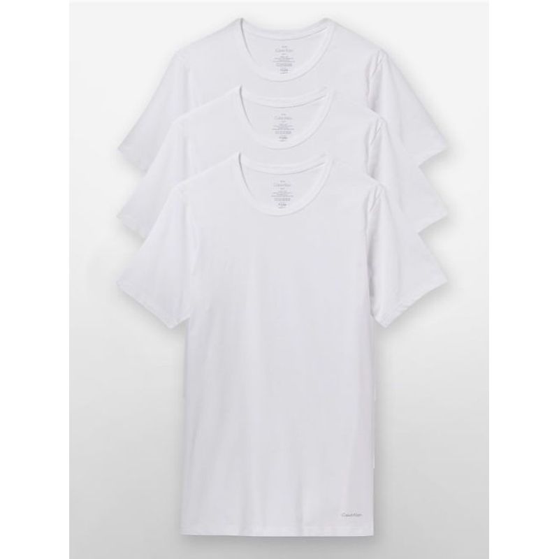 CALVIN KLEIN - 3 Pack De Camisetas Slim Blancas Para Hombre Calvin Klein