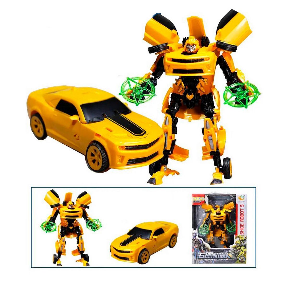 DAYOSHOP - Bumblebee Carro Transformers Coleccionable Transformable