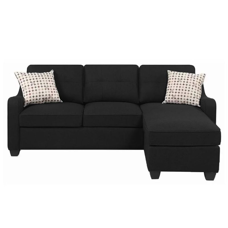 DELUXE FURNITURE - Sofá en L Derecho Zack Negro
