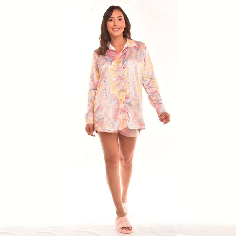 SELTIKA - Pijama Nuclear camisón manga larga y short
