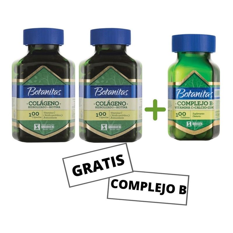 LABORATORIOS MEDICK - Colágeno Hidrolizado Biotina X2  Complejo B