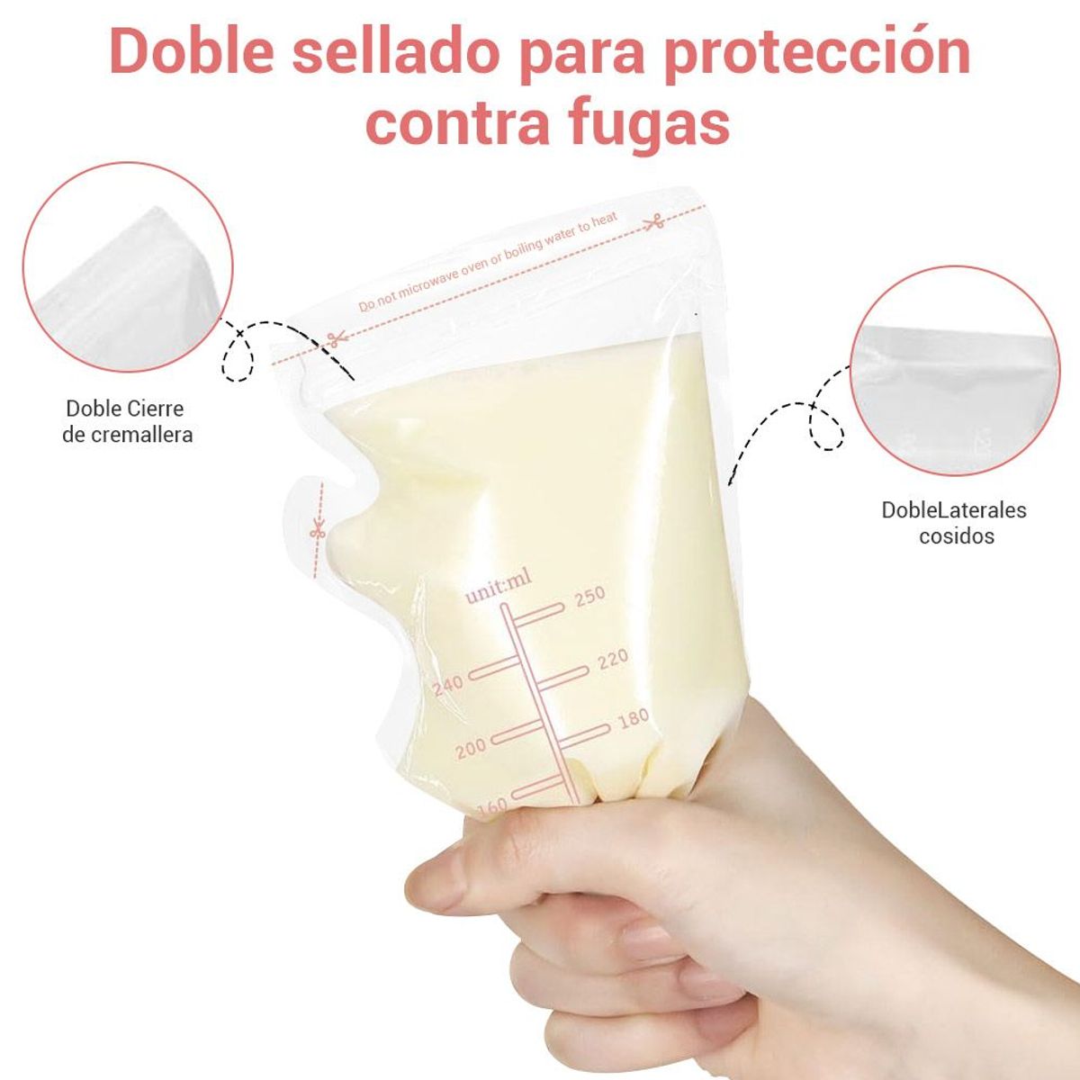 CARER SPARK - 30 Pcs Bolsas Para Almacenar Leche Materna 8.45 Onzas