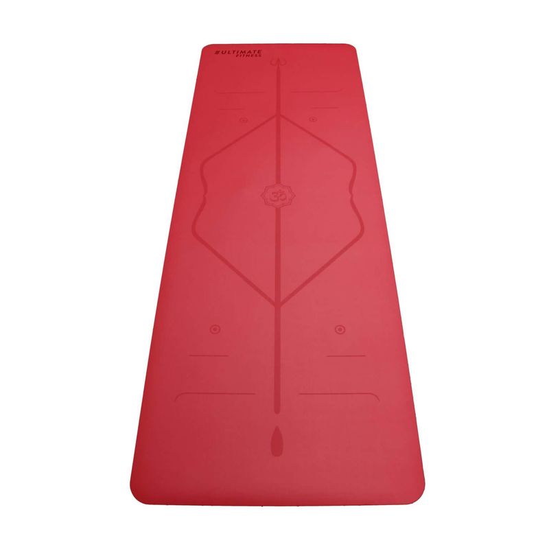ULTIMATE FITNESS - Mat de Yoga Premium PU Natural Rubber 5 mm Rojo