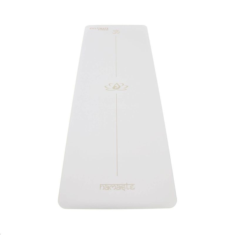 ULTIMATE FITNESS - Mat de Yoga Premium PU Natural Rubber 5 mm Blanco