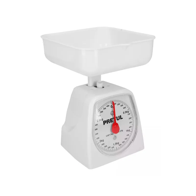 PRETUL - Bascula Mecánica Gramera 3 Kg Recipiente Alimentos Pretul