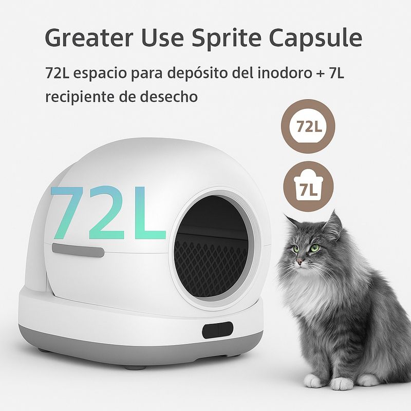 LIBELULA - Arenero Gatos  Grande  Autolimpiable automática