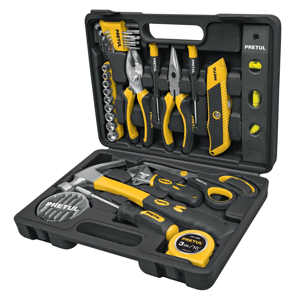 PRETUL - Juego de 42 herramientas Comfort Grip, Pretul