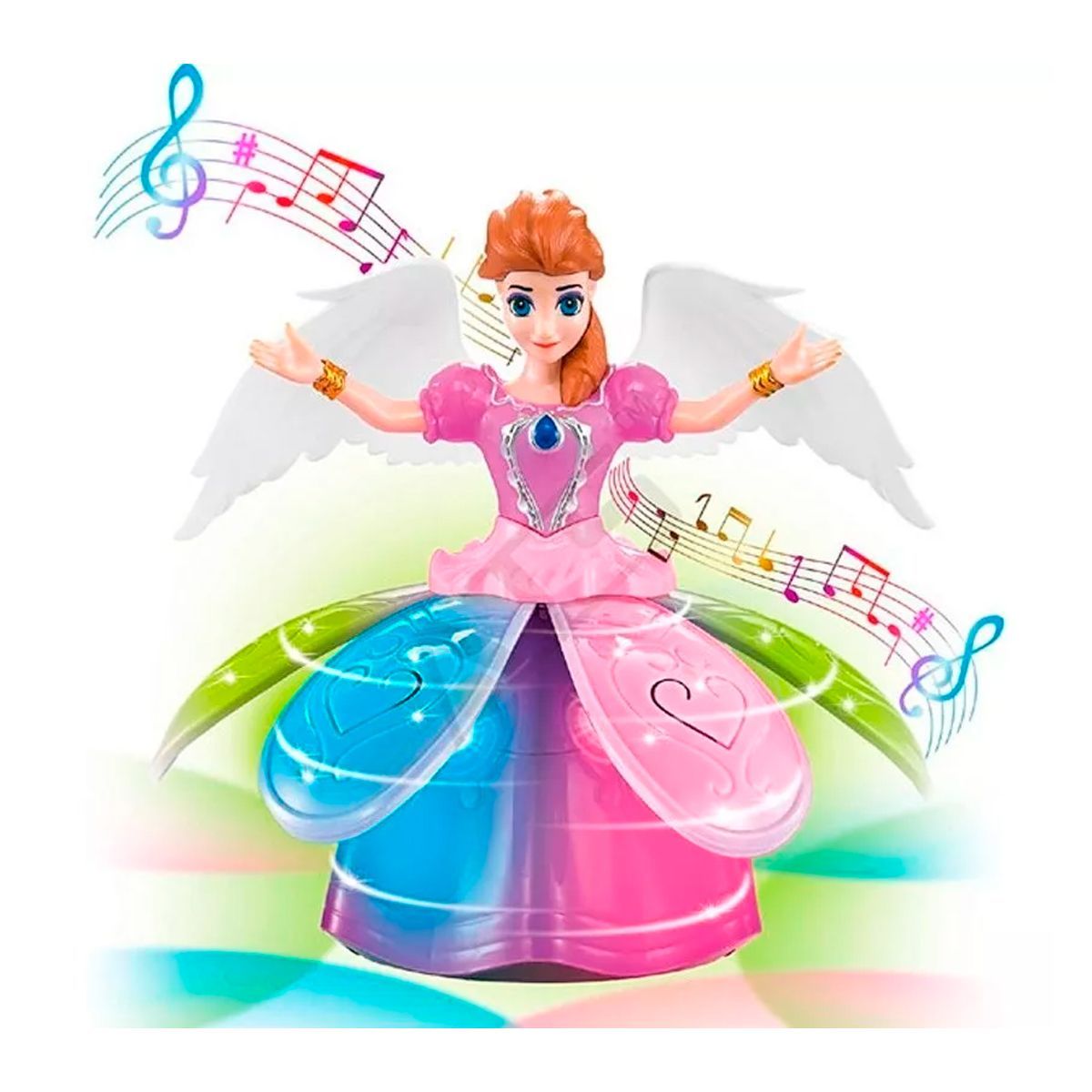 GENERICO - Muñeca Princesa Angel Girl Baila Luz Sonidos Bailarina 15cm