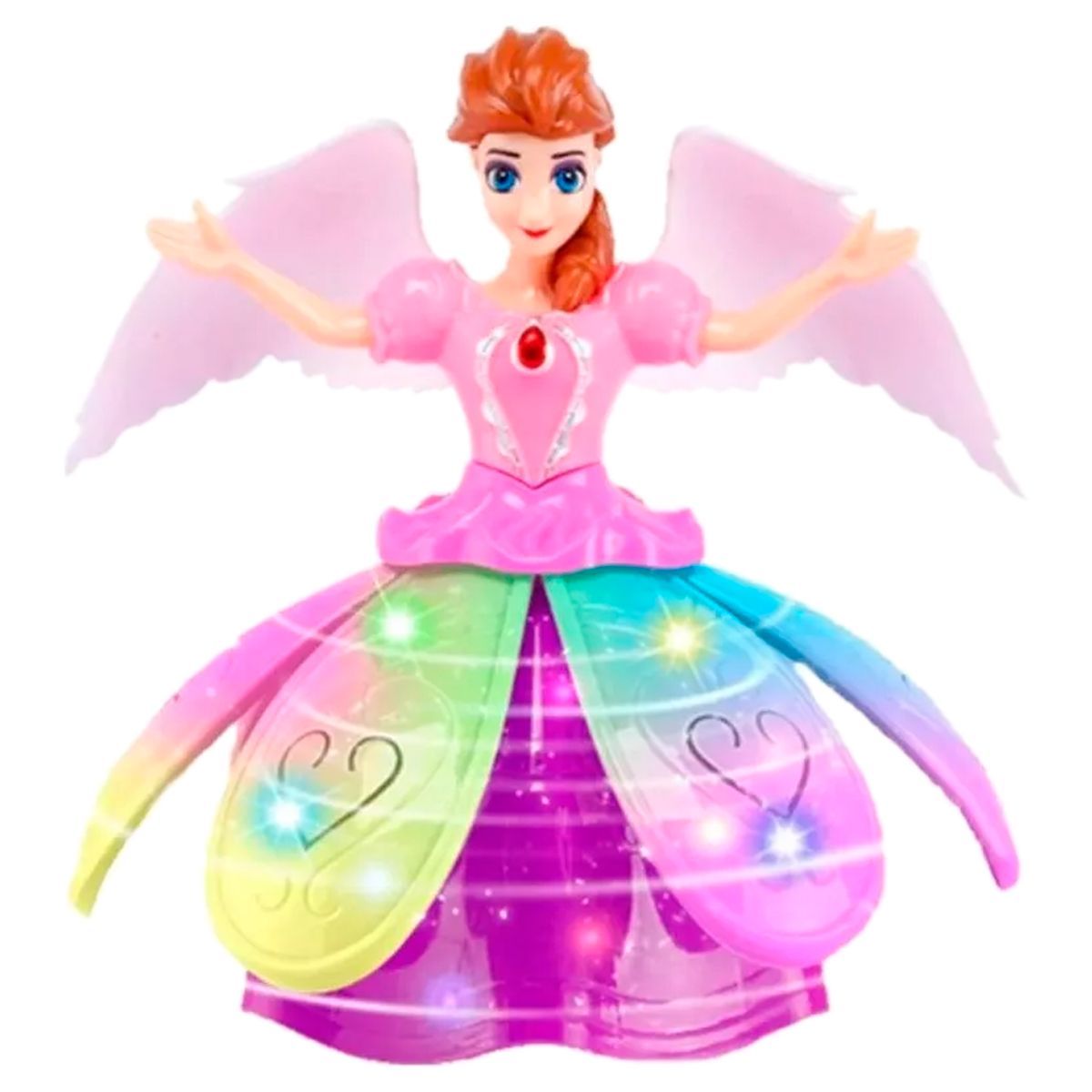 GENERICO - Muñeca Princesa Angel Girl Baila Luz Sonidos Bailarina 15cm