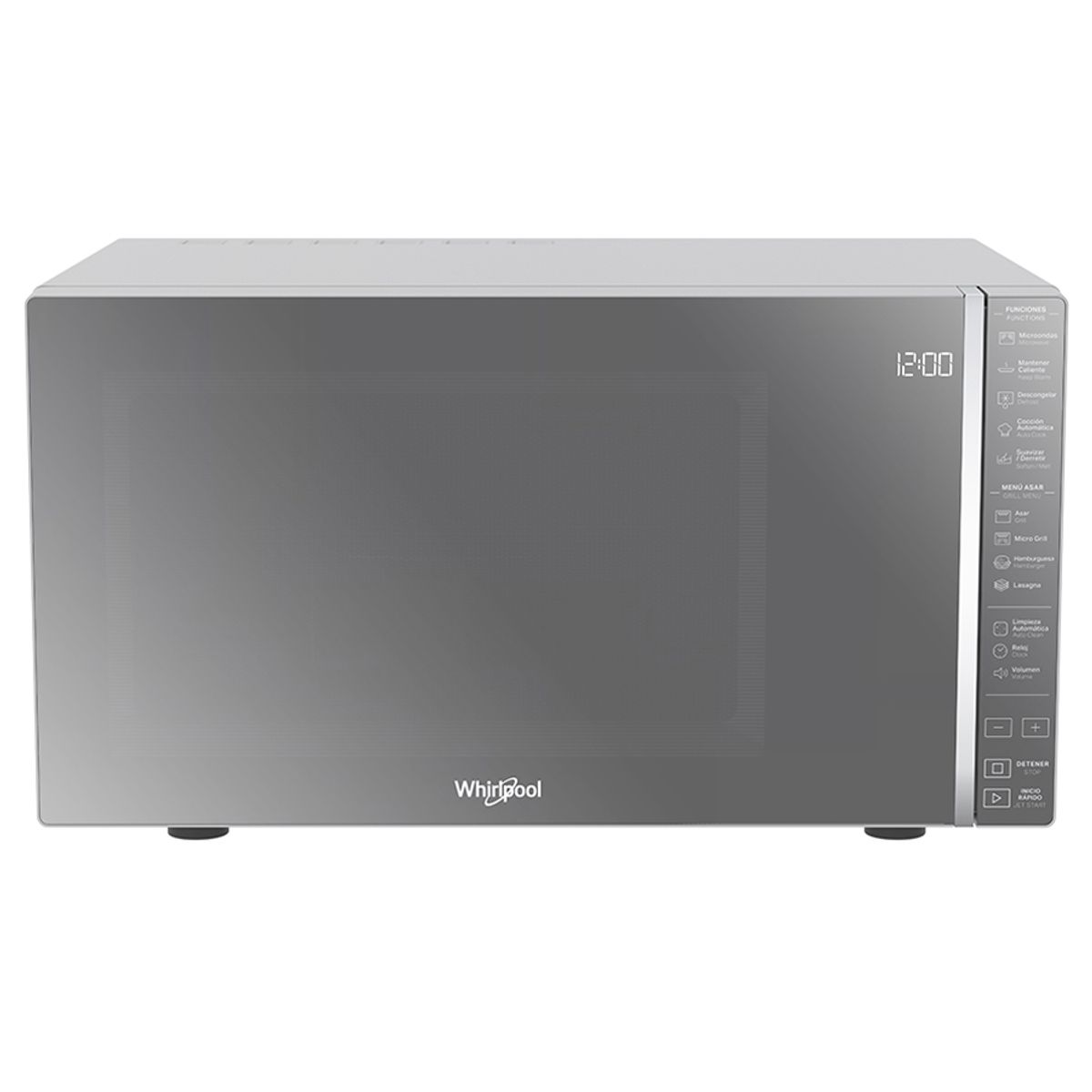 WHIRLPOOL - Microondas whirlpool 30l silver acabado espejo