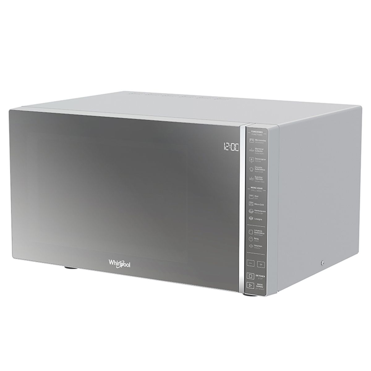 WHIRLPOOL - Microondas whirlpool 30l silver acabado espejo