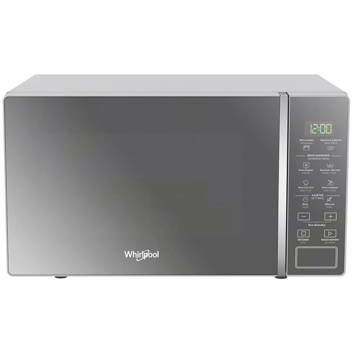 WHIRLPOOL - Microondas whirlpool 20lt silver acabado en espejo