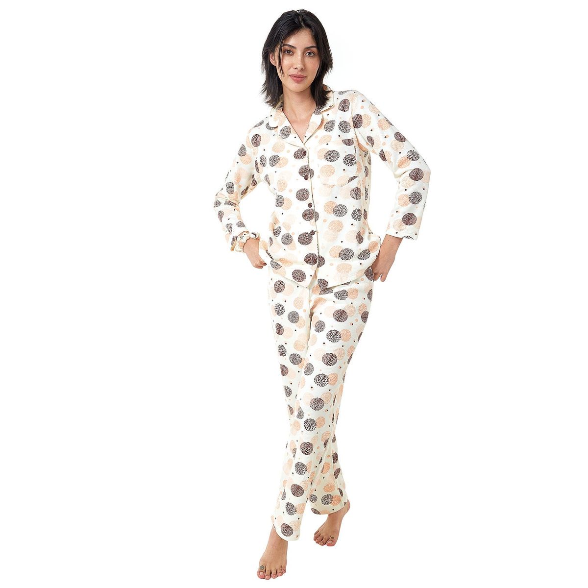 SANTANA - Pijama Mujer Daniela Ocre