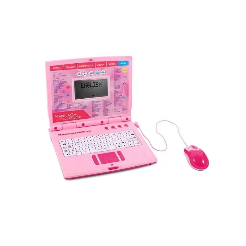 KIDSHOP - Computador Juguete Didactico Aprendizaje 130 Funciones Rosa