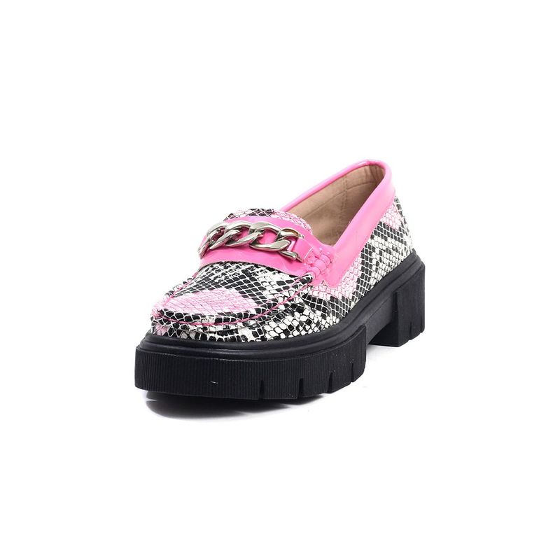 BALLERINA - Ballerinas Mocasín NEGRO POR ROSADO  ANNA