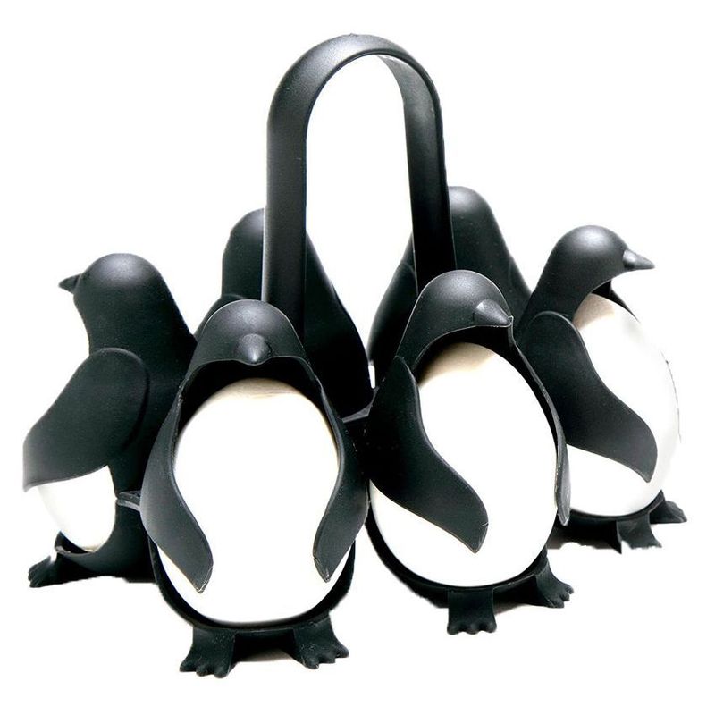 GENERICO - Soporte Huevos Forma Pingüino Contener 6 Compatibles Egguins