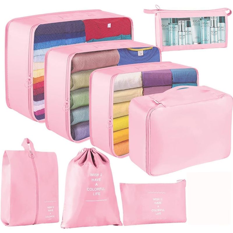 ONE PIXEL - Organizador De Equipaje Para Maleta Kit X8 Bolsas ONE PIXEL-