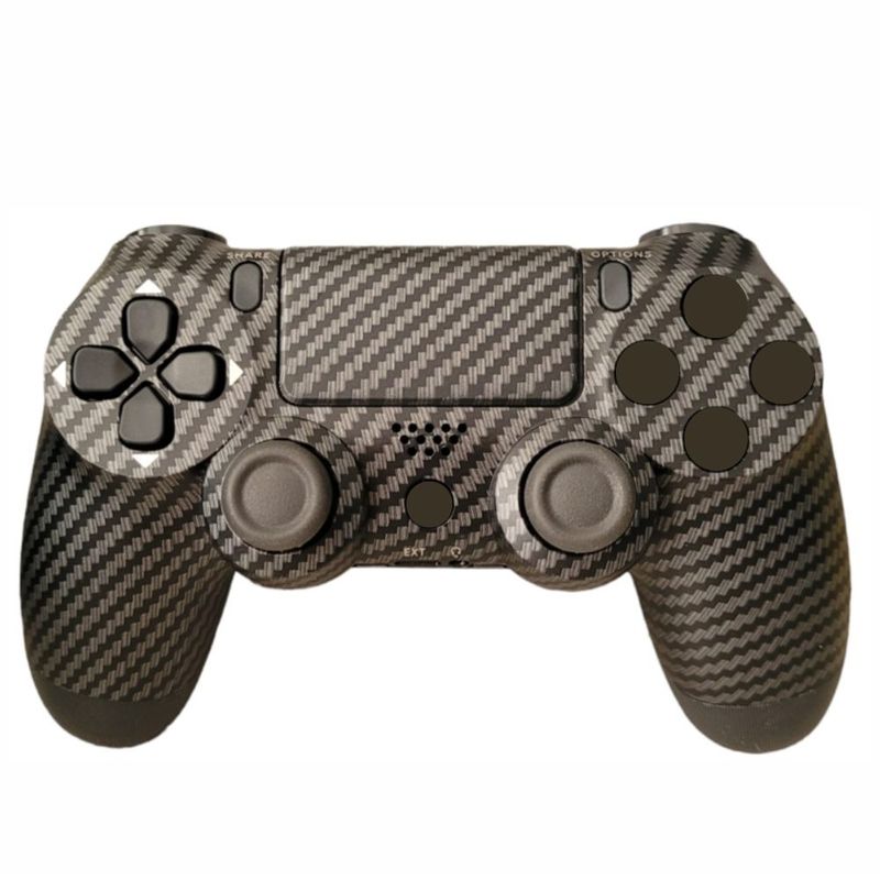 GENERICO - Control Compatible Con PS4 Dual Shock Fibra de carbono