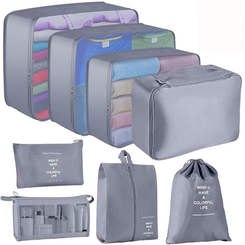 ONE PIXEL - Organizador De Equipaje Para Maleta Kit X8 Bolsas ONE PIXEL