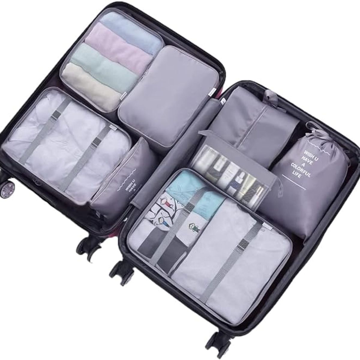 ONE PIXEL - Organizador De Equipaje Para Maleta Kit X8 Bolsas ONE PIXEL