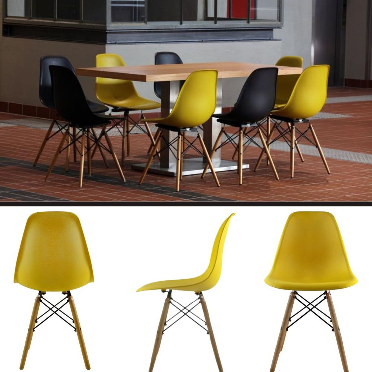 EKONOMODO COLOMBIA - Silla Auxiliar Eames Adulto Mostaza