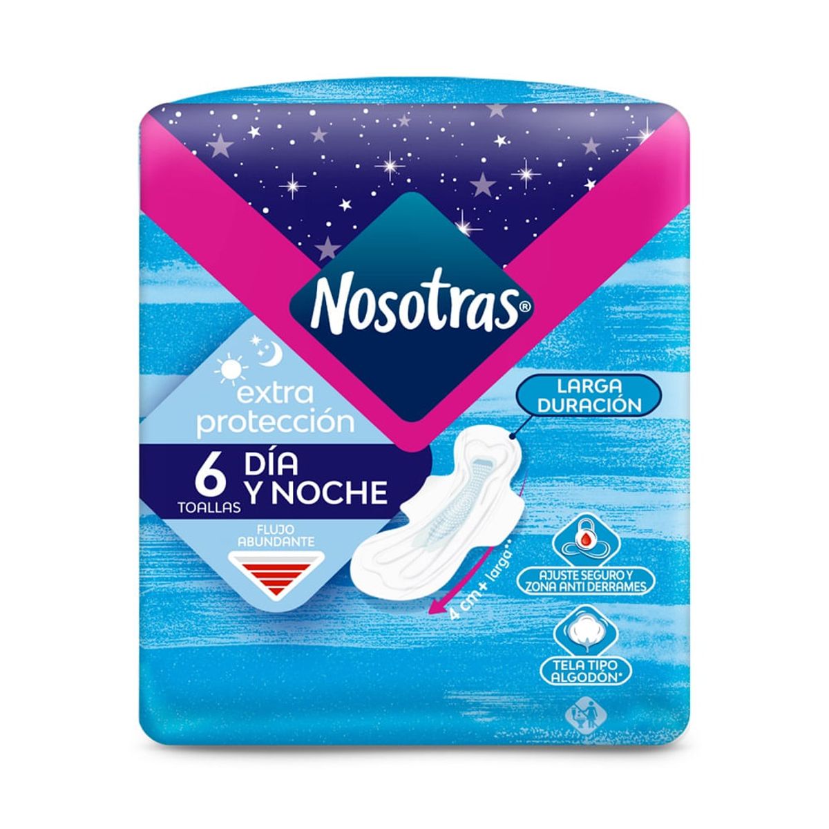 NOSOTRAS - Toallas Higienicas Nosotras Ex Proteccion Dia Y Noche X 6und