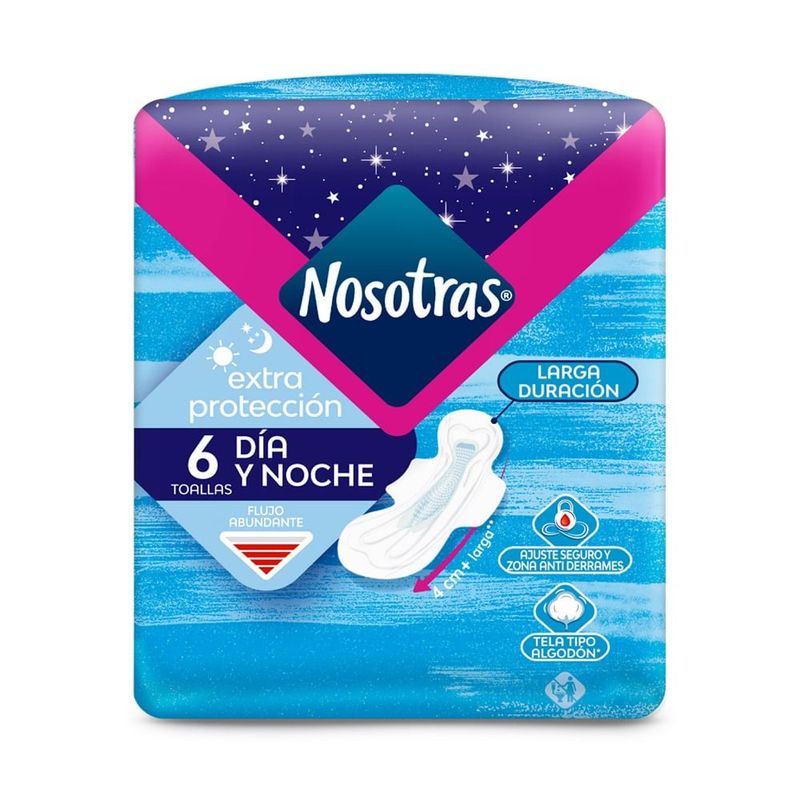 NOSOTRAS - Toallas Higienicas Nosotras Ex Proteccion Dia Y Noche X 6und