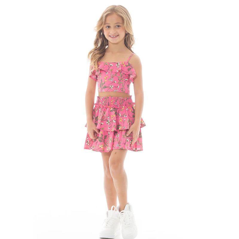 NAUTY BLUE - Conjunto de flores para niñas rosado Nauty Blue 2401