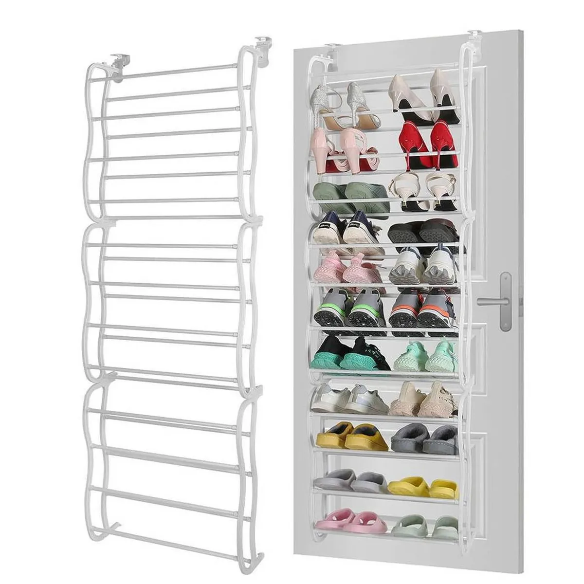 ONE PIXEL - Zapatero Puerta 30 a 36 Pares Desarmable Blanco Organizador Zapatos