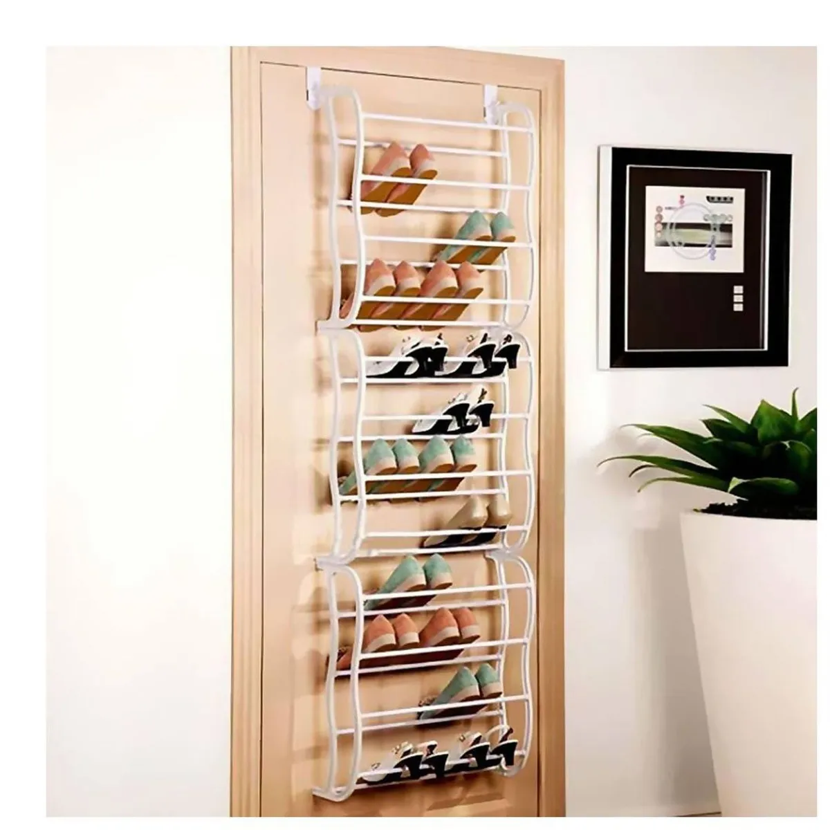 ONE PIXEL - Zapatero Puerta 30 a 36 Pares Desarmable Blanco Organizador Zapatos