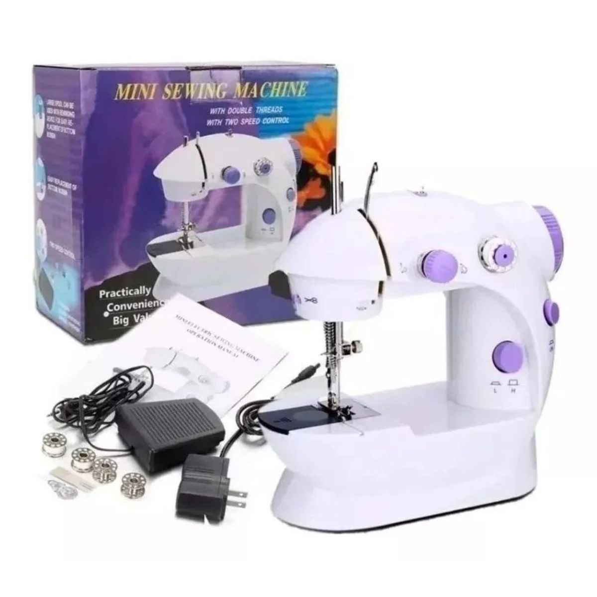 GENERICO - Maquina De Coser Portátil Mini Sewing Machine 4en1 Eléctrica