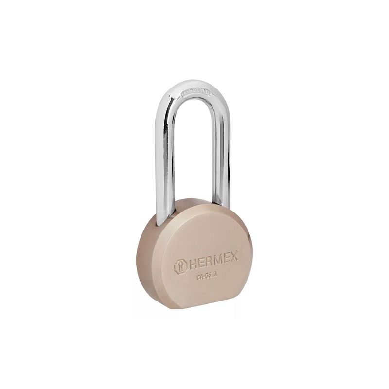 HERMEX - Candado Acero Máxima Seguridad 65mm Largo Hermex
