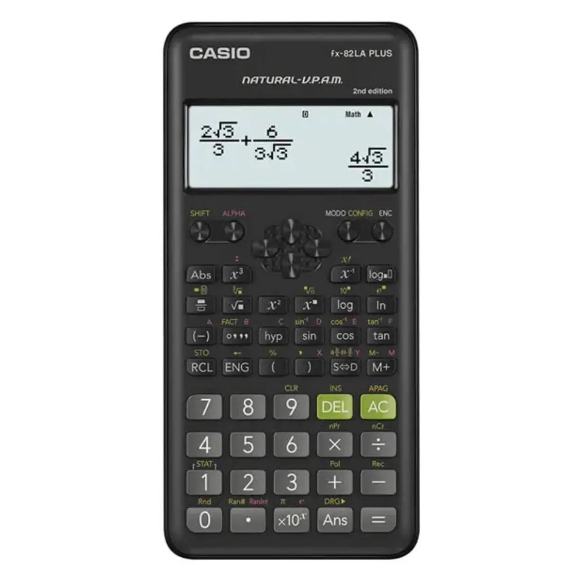 GENERICO - Calculadora Cientifica Casio FX-82LA PLUS 2da Negra.
