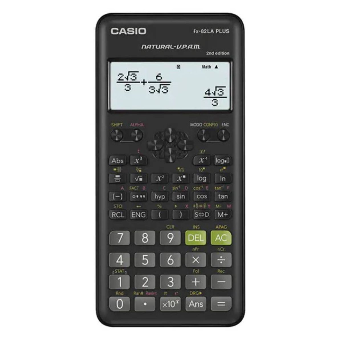 GENERICO - Calculadora Cientifica Casio FX-82LA PLUS 2da Negra.