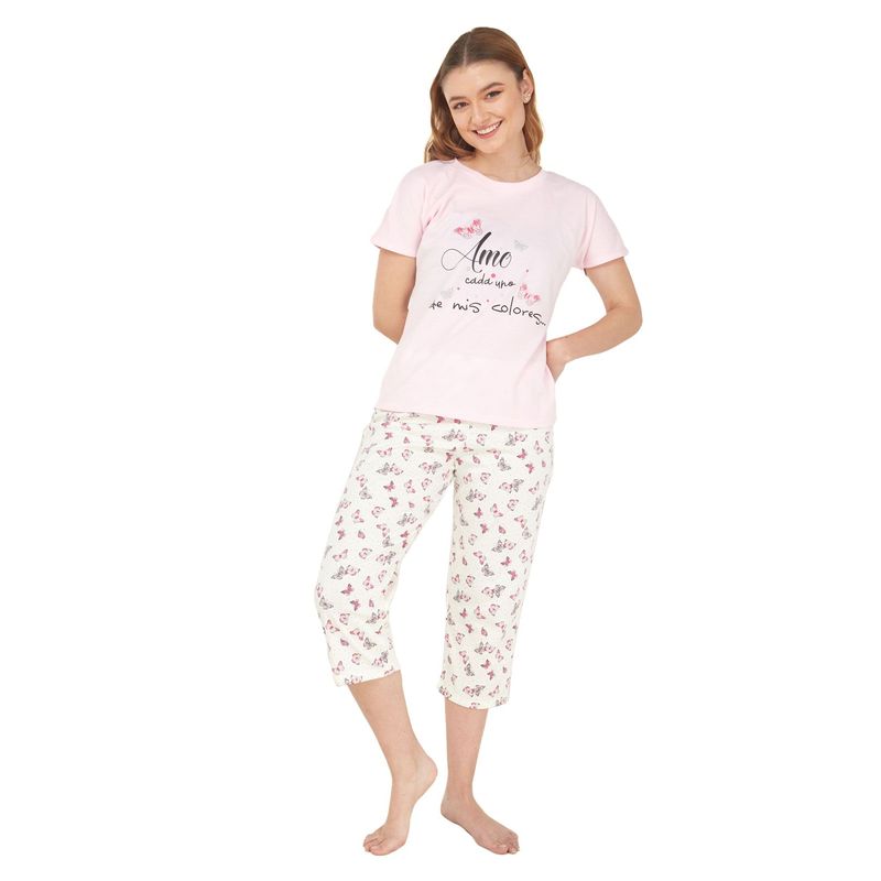 SANTANA - Pijama Mujer Agatha Rosa