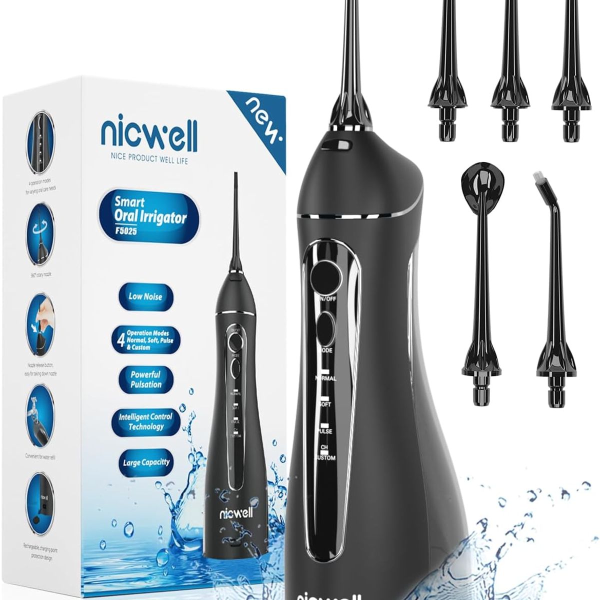 ONE PIXEL - Irrigador Oral Limpieza Dental Profunda Recargable 4 Modos ONE PIXEL